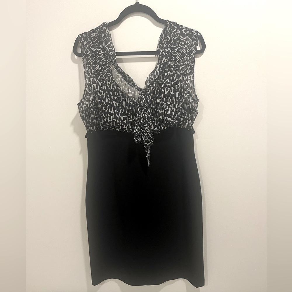Black and white Tahari dress